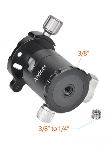 Ballhead Camera Tripod Head 9centimeter Black/Silver