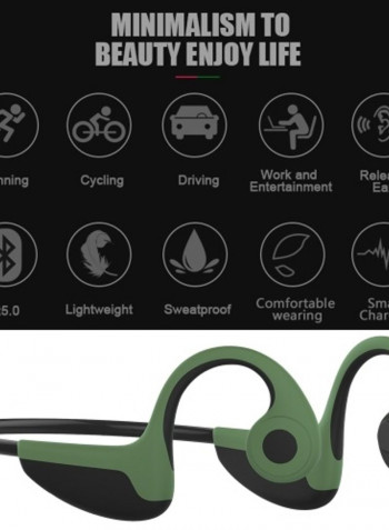 Z8 Bluetooth On-Ear Earphone With Mic Green/Black