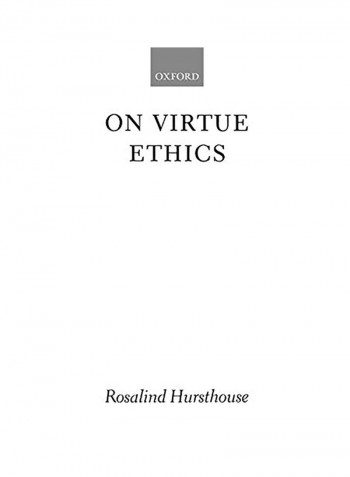 On Virtue Ethics Paperback
