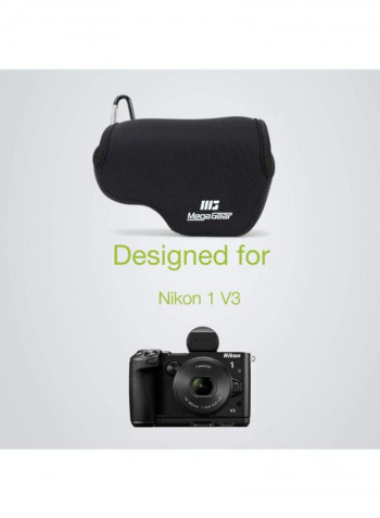 Protective Camera Case With Carabiner For Nikon Black