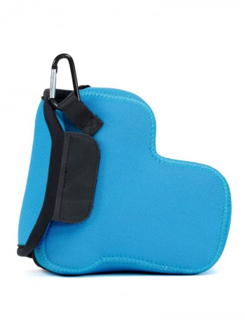 Protective Camera Case With Carabiner For Olympus Blue