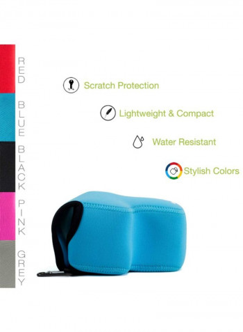 Protective Camera Case With Carabiner For Olympus Blue