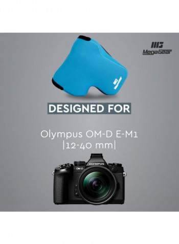 Protective Camera Case With Carabiner For Olympus Blue