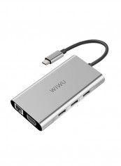 10-In-1 Type C Apollo Adapter For Apple MacBook, Huawei MateBook, Xiaomi Notebook Grey