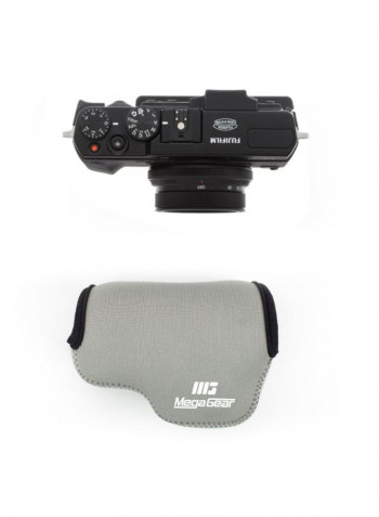 Protective Camera Case With Carabiner For Fujifilm X30 Grey