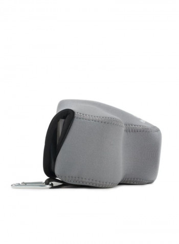 Protective Camera Case With Carabiner For Nikon Coolpix L340 Grey