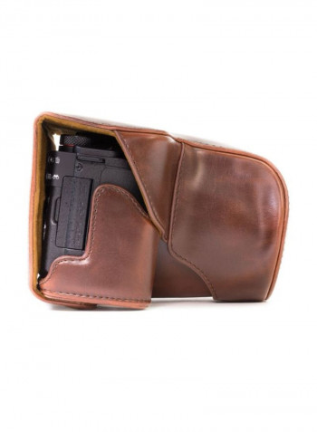 Protective Camera Case With Strap For Canon Brown