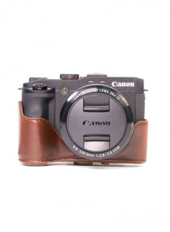 Protective Camera Case With Strap For Canon Brown
