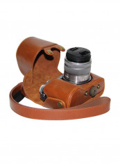Protective Camera Case With Strap For Panasonic LUMIX GX7 Brown