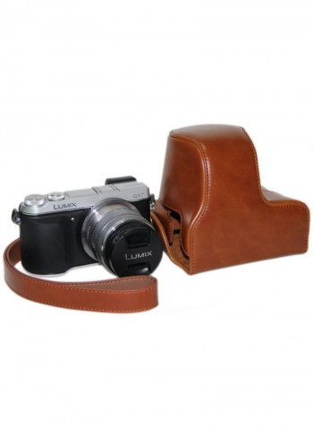 Protective Camera Case With Strap For Panasonic LUMIX GX7 Brown