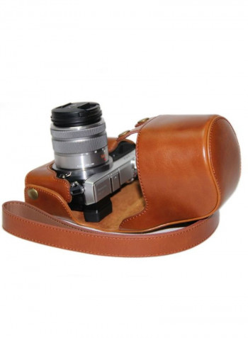 Protective Camera Case With Strap For Panasonic LUMIX GX7 Brown