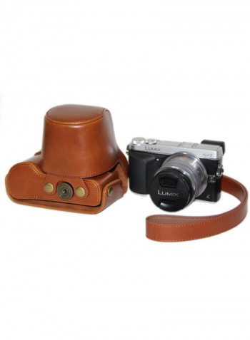 Protective Camera Case With Strap For Panasonic LUMIX GX7 Brown