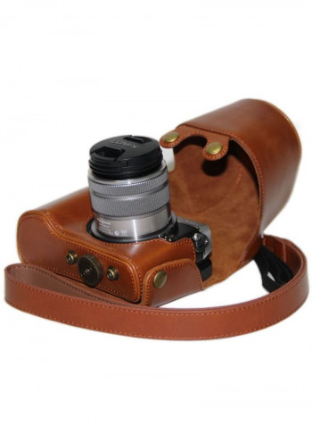 Protective Camera Case With Strap For Panasonic LUMIX GX7 Brown