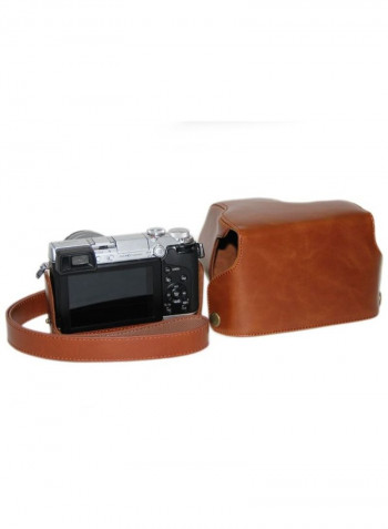 Protective Camera Case With Strap For Panasonic LUMIX GX7 Brown