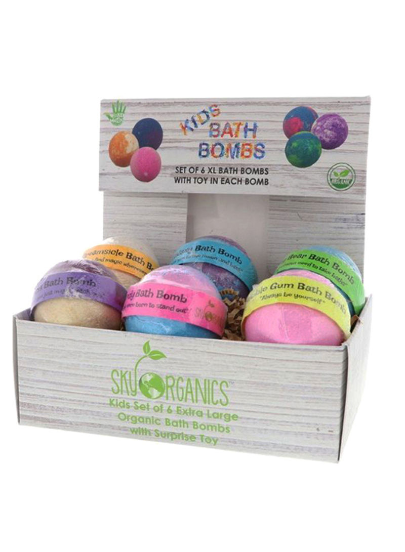 6-Piece Organic Bath Bombs With Surprise Toy Set