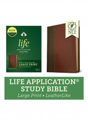 NLT Life Application Study Bible, Third Edition, Large Print (Red Letter, Leatherlike, Brown/Tan) Hardcover