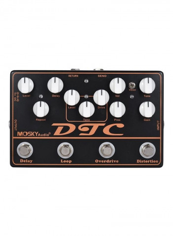 4-in-1 Electric Guitar Effects Pedal Distortion+overdrive+loop+delay