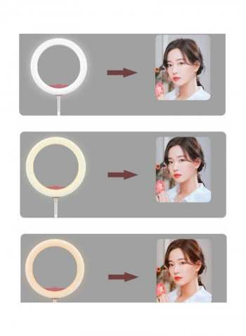 Foldable Selfie Ring Light White