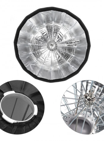 Portable Deep Parabolic Umbrella Soft Box For Godox AD400Pro Flash Light 65cm Multicolour