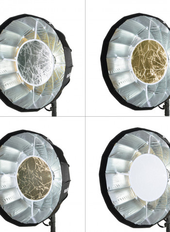 Portable Deep Parabolic Umbrella Soft Box For Godox AD400Pro Flash Light 65cm Multicolour