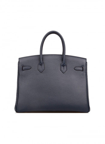 Padlock Handbag With Gold Hardware Black