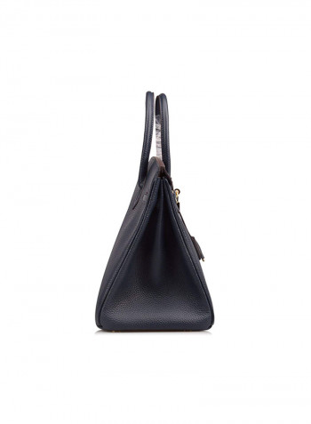 Padlock Handbag With Gold Hardware Black