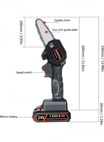 Portable Electric Pruning Saw Grey/Black