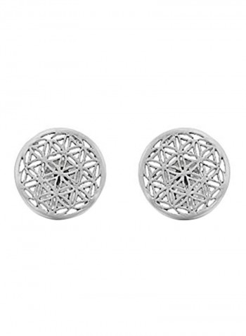 925 Sterling Silver Seed Life Stud Earrings