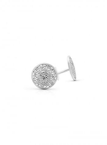 925 Sterling Silver Seed Life Stud Earrings