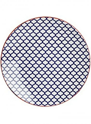 Porcelain Food Plate Blue/White