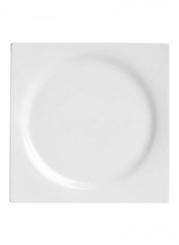 Porcelain Zen Food Plate White