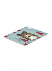 Winter Holiday Sheltie Kitchen/Bath Mat Multicolour 11 x 14inch
