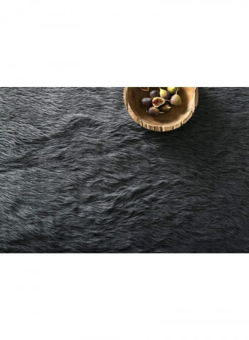 Danso Shag Area Rug Black 60.96 x 91.44centimeter