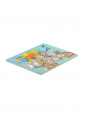 Rabbit Kitchen/Bath Mat Multicolour 11 x 14inch