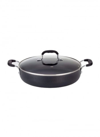 Nonstick Deep Covered Everyday Pan Black/Silver