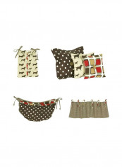 7-Piece Houndstooth Crib Bedding Set
