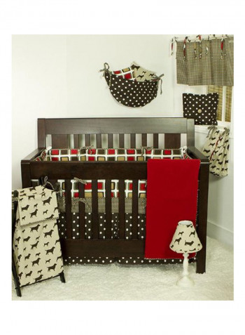 7-Piece Houndstooth Crib Bedding Set