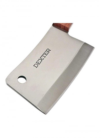 Stainless Steel Cleaver Silver/Brown