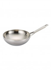 Stainless Steel Stir Fry Wok Pan Silver 10.75inch