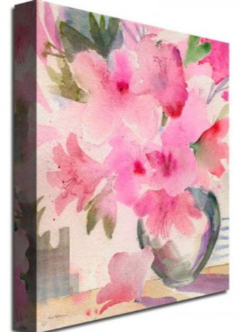 Pink Azaleas Canvas Wall Art Multicolour 18 x 24inch