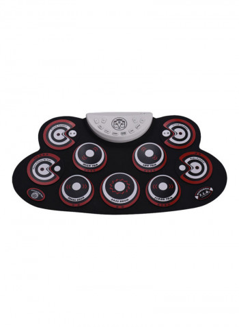 Portable Electronic Roll Up Drum Set With Drum Sticks