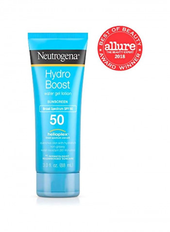 طقم جل كريم واقي من الشمس هايدرو بوست بأساس مائي وعامل حماية من الشمس SPF 50 مكون من 3 عبوات 3أوقية