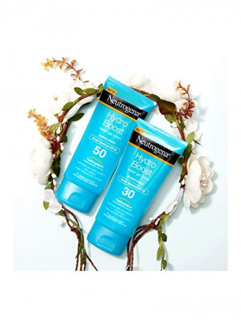 طقم جل كريم واقي من الشمس هايدرو بوست بأساس مائي وعامل حماية من الشمس SPF 50 مكون من 3 عبوات 3أوقية