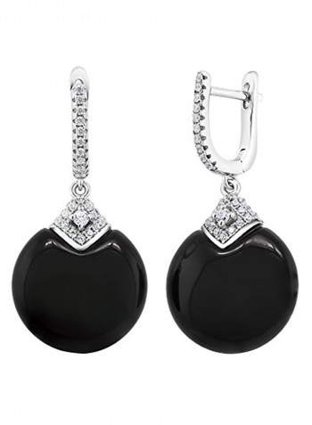925 Sterling Silver Zirconia Round Earrings