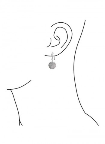 Cubic Zirconia Studded Dangle Earrings