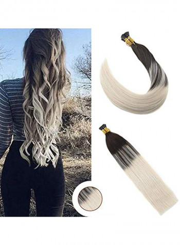 Keratin Fusion Real Hair Extension Dark Brown/Light Blonde 22inch