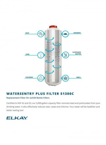 WaterSentry Plus Replacement Filter White/Red 3.5x3.5x12inch
