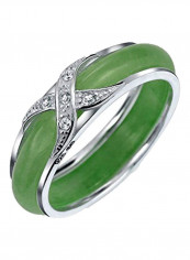 925 Sterling Silver Cubic Zirconia Studded Ring