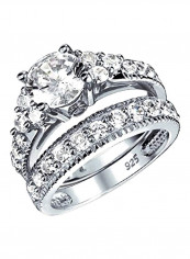 925 Sterling Silver Cubic Zirconia Studded Ring