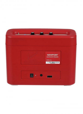 Newport Portable Bluetooth Speaker 23.5x12.5x22centimeter Red/Silver